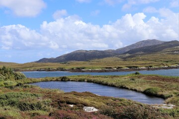 landscape with lake and mountains