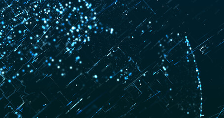 Abstract digital network data background, 3D rendering illustration