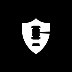 Auction icon. Judge or auction hammer icon