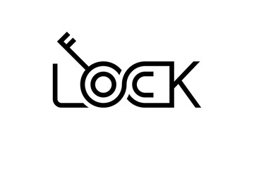 Lock abstract creative logo.