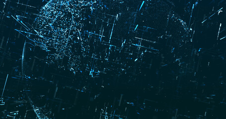 Abstract digital network data background, 3D rendering illustration