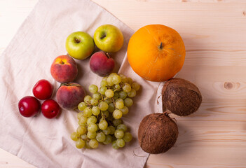 fruit on rustic background
