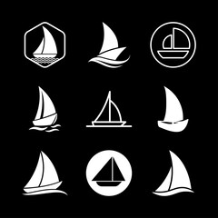 Boat icon. Ships transportation, vector sign illustration