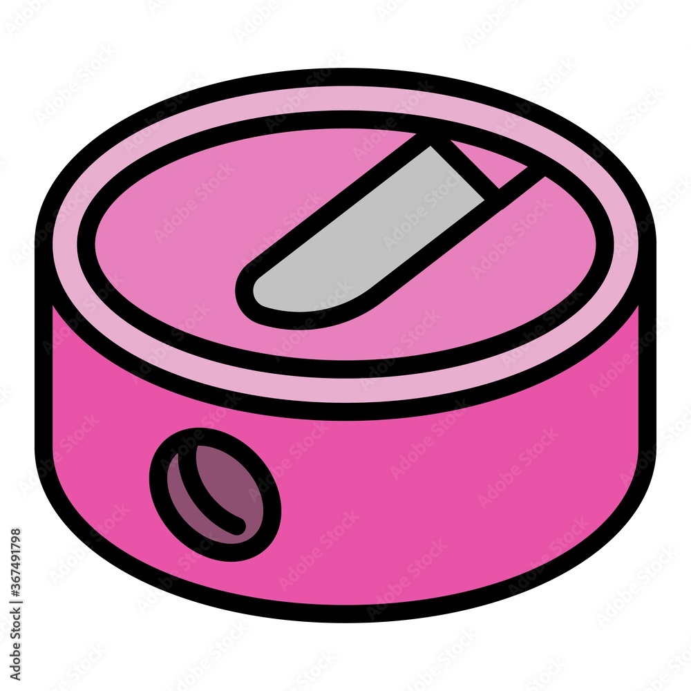 Poster Round sharpener icon. Outline round sharpener vector icon for web design isolated on white background