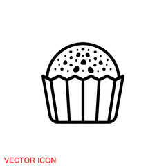 Brigadeiro icon vector. Brazilian sweet brigadier design illustration.