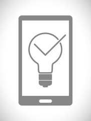 lightbulb in smartphone