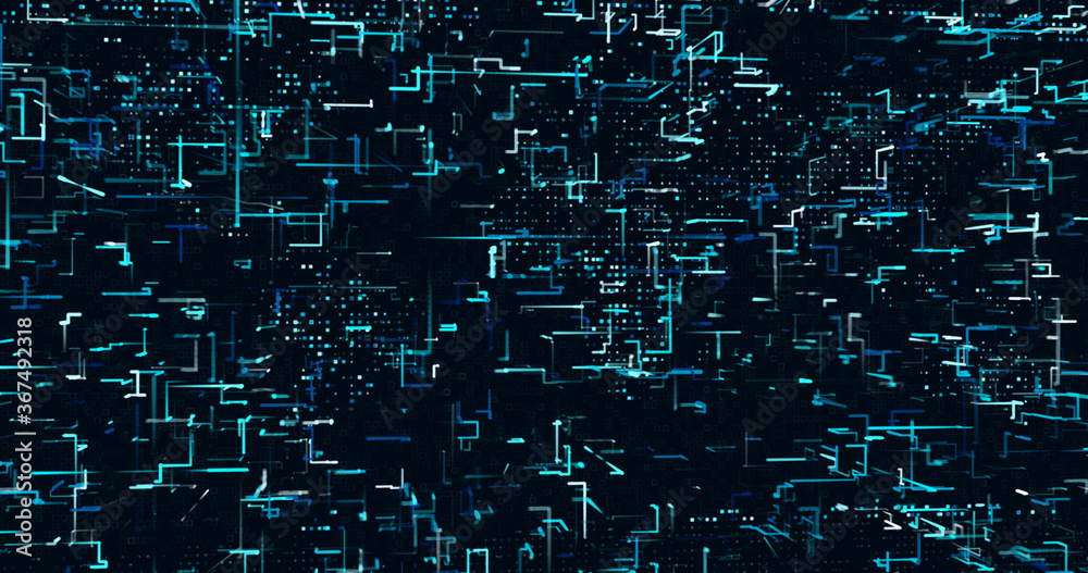 Wall mural abstract digital network data background, 3d rendering illustration