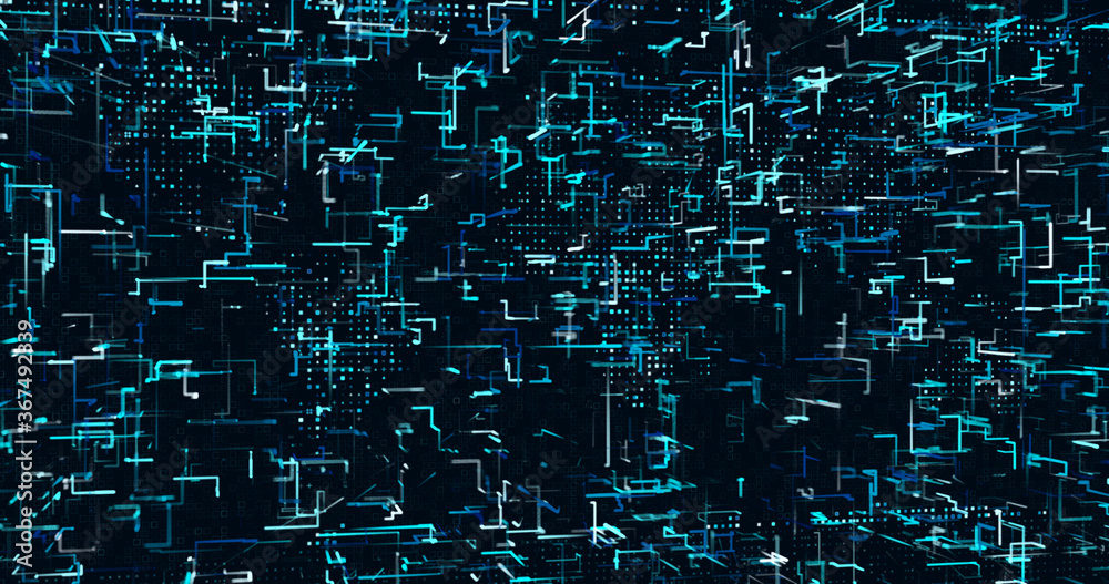 Wall mural abstract digital network data background, 3d rendering illustration