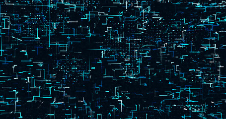 Abstract digital network data background, 3D rendering illustration