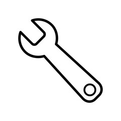 wrench - metal spanner icon vector design template