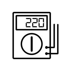 digital multimeter - electrical symbol icon vector design template