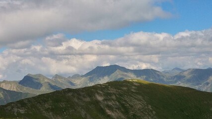 mountains and clouds