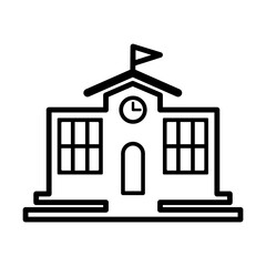 school building - school icon vector design template