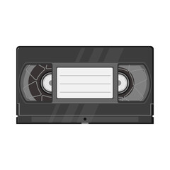 Isolated object of videotape and videocassette logo. Graphic of videotape and reel vector icon for stock.