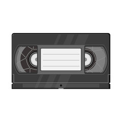 Obraz premium Isolated object of videotape and videocassette logo. Graphic of videotape and reel vector icon for stock.