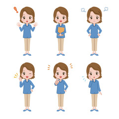 Illustrations of women in various poses	