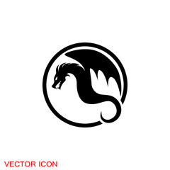 Dragon icon, Dragon logo vector design template, dragon icon.