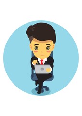 businessman with lap top