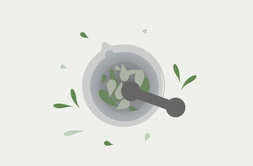 Flat illustration of herbal medicine concept.