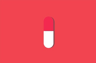 Flat vector of medicine pill.