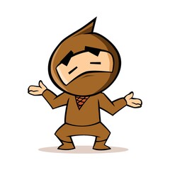 ninja looking unsure