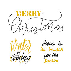 Vector calligraphy illustration isolated on white background.