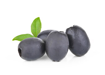black olives on a white background