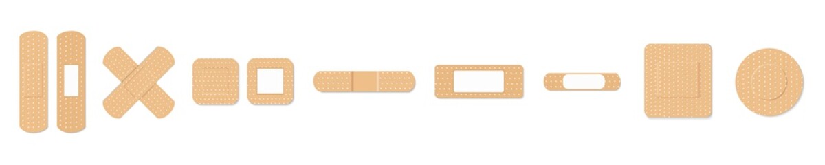 adhesive plaster on a white background