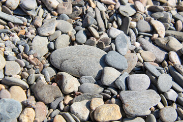 Abstract background with pebbles - round sea stones