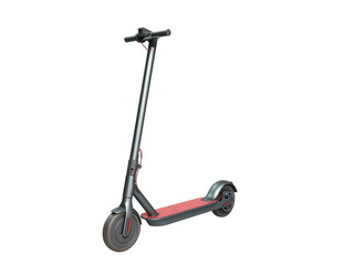 Black Electric scooter 3d render on white no shadow