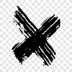 Black grunge brush strokes