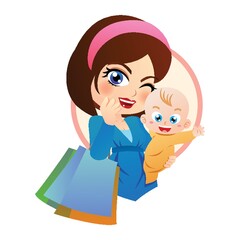 lady carrying infant