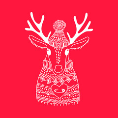 white christmas reindeer