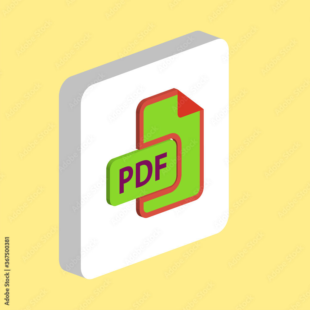Poster pdf document simple vector icon. illustration symbol design template for web mobile ui element. perf