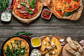 Freshly prepared Italian pizza