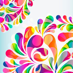 Abstract colorful arc-drop background. Vector.