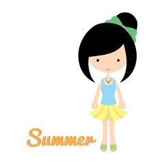 girl's fashion in summer