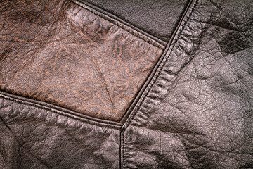 Genuine brown leather texture background