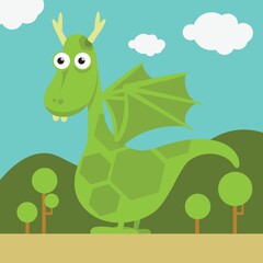 dragon character in park