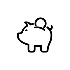 piggy bank icon vector design trendy