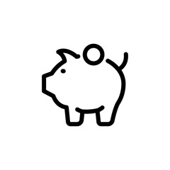 piggy bank icon vector design trendy