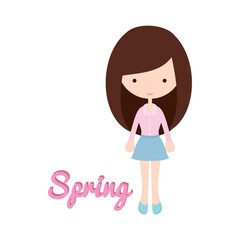 girl's fashion in spring