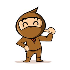 proud ninja pointing at himself © captainvector