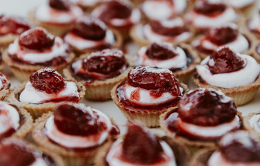 strawberry baked pastry with jam