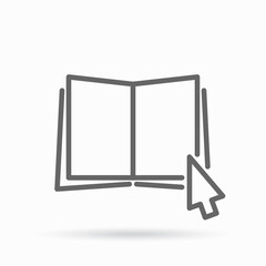 Book icon or logo in modern line style