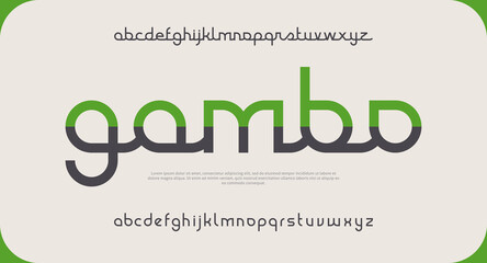 Fototapeta premium Elegant modern minimal font. Modern typeface. English alphabet. Set of letters. Font set for logo, music, cover, headline, creative design. Vector illustration.