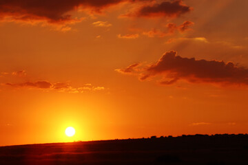 Dramatic breathtaking South African sunset