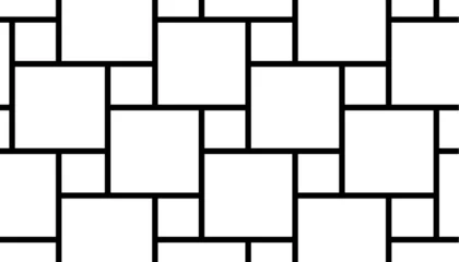 Foto op Canvas Black square grid pattern vector © Nick