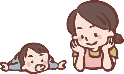 赤ちゃんと女の子