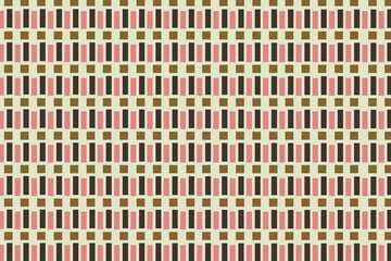 Multi coloured earthy rectangle and square grid pattern
